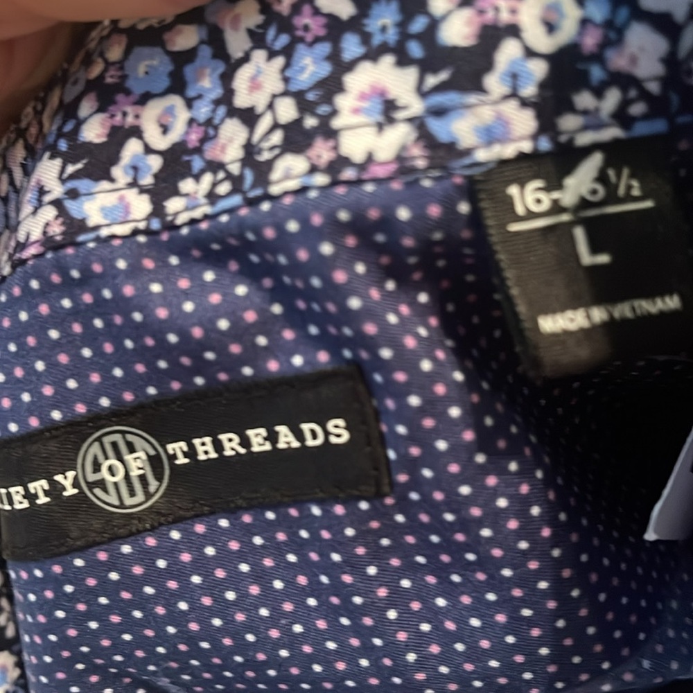 Society Of Threads Blue Long Sleeves Button Down Shirt Size L - Picture 3 of 3